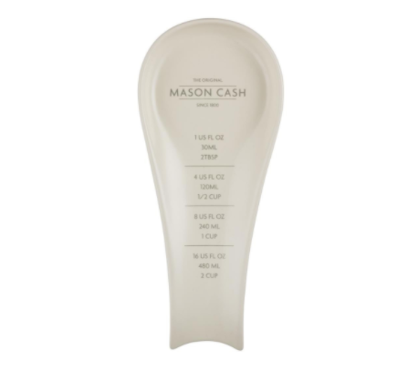 Mason Cash | Innovative Spoon Rest with Measure Stoneware 10 x 4 x 1'' (repose-cuillère innovant avec mesure en grès)