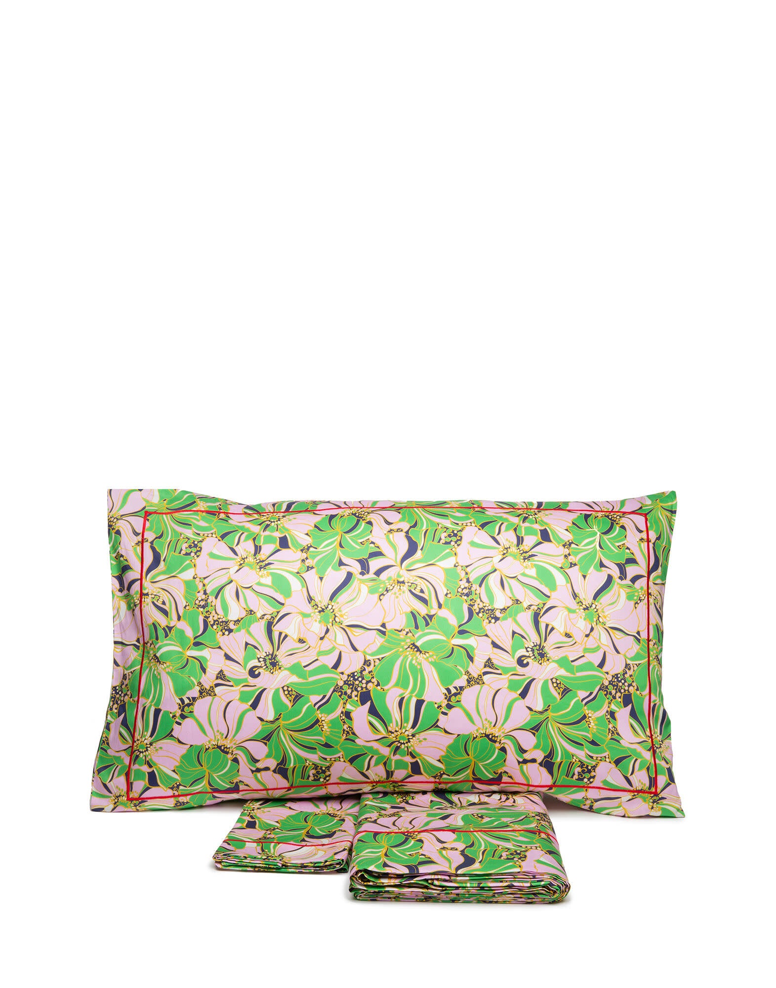 Maison Lipari LA DOUBLE J Pillows Set of 2 | Satinated Cotton | Carnevale Pale Pink | Size: EU  LA DOUBLE J.