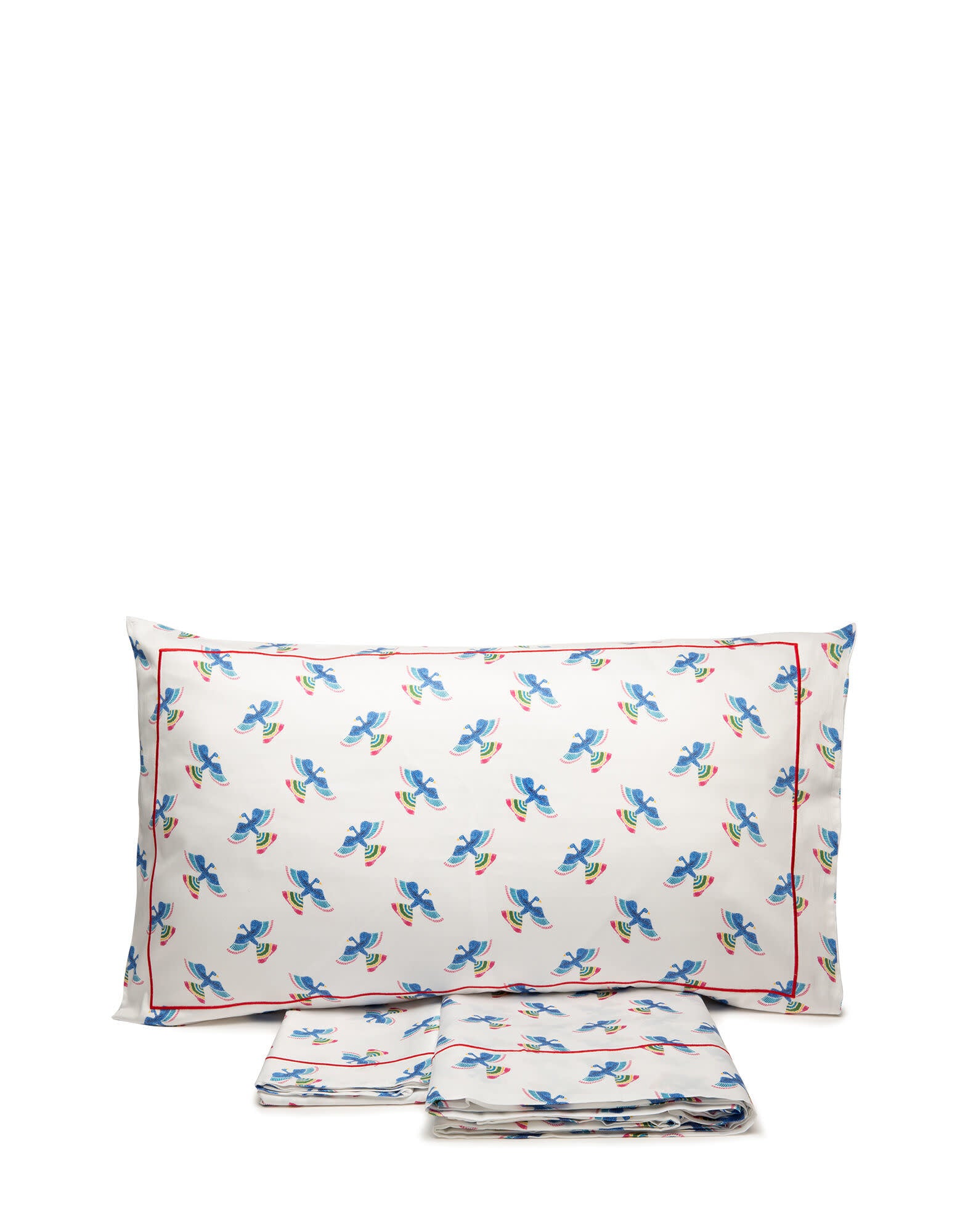 Maison Lipari LA DOUBLE J Pillows Set of 2 | Satinated Cotton | Flying Colombo Bianco | Size: US  LA DOUBLE J.