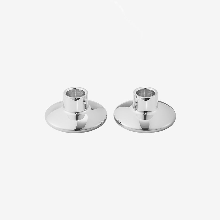 Georg Jensen | Koppel 2pc. Bougeoir en Acier Inoxydable Poli