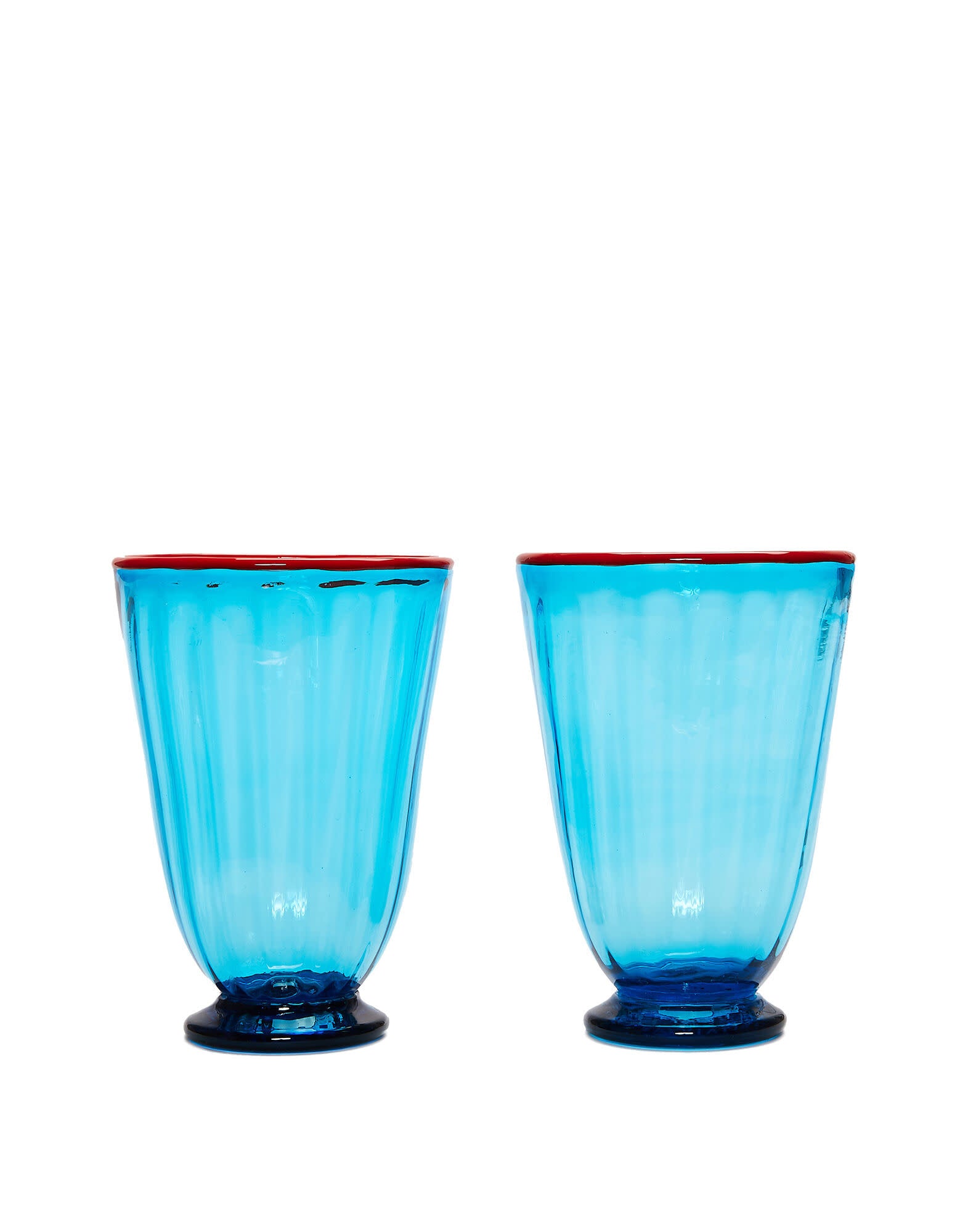 Maison Lipari LA DOUBLE J Glasses Set of 2 | Murano Glass | Turquoise | V: 25 cl  LA DOUBLE J.