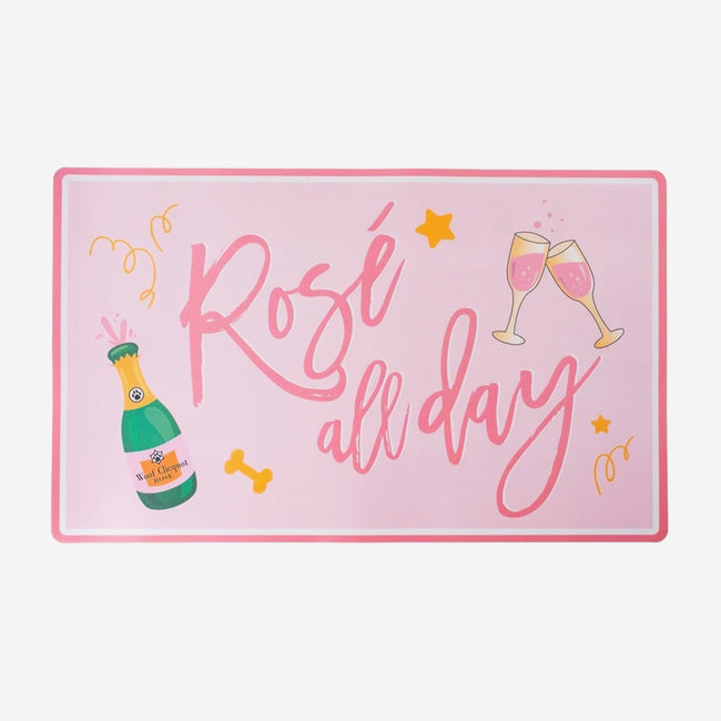 Maison Lipari Rosé All Day Floor Mat for Dogs - Pink  HAUTE DIGGITY DOG.