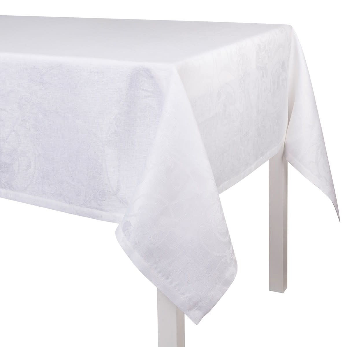 Maison Lipari Tivoli Tablecloth 69x98'' - White  LE JACQUARD FRANCAIS.