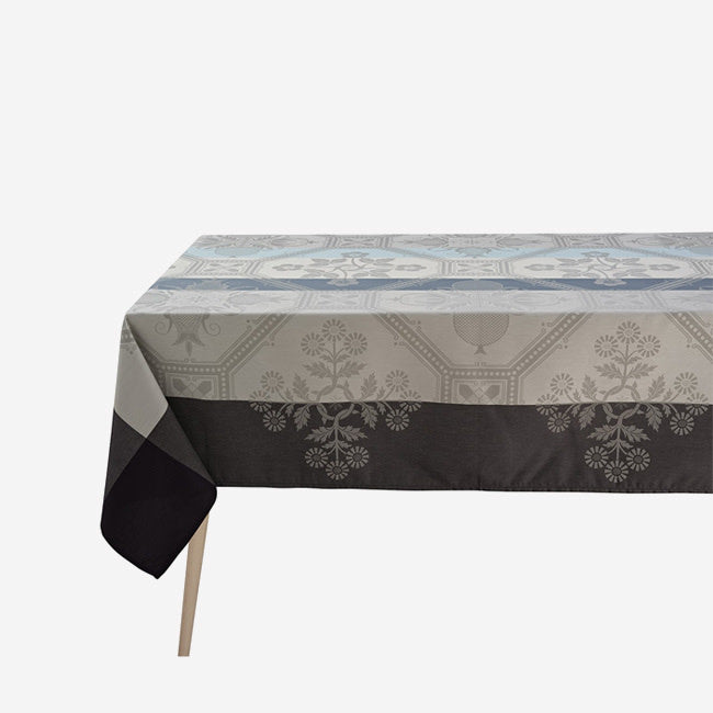 Maison Lipari Hacienda 69x98” Coated Tablecloth - Blue  LE JACQUARD FRANCAIS.