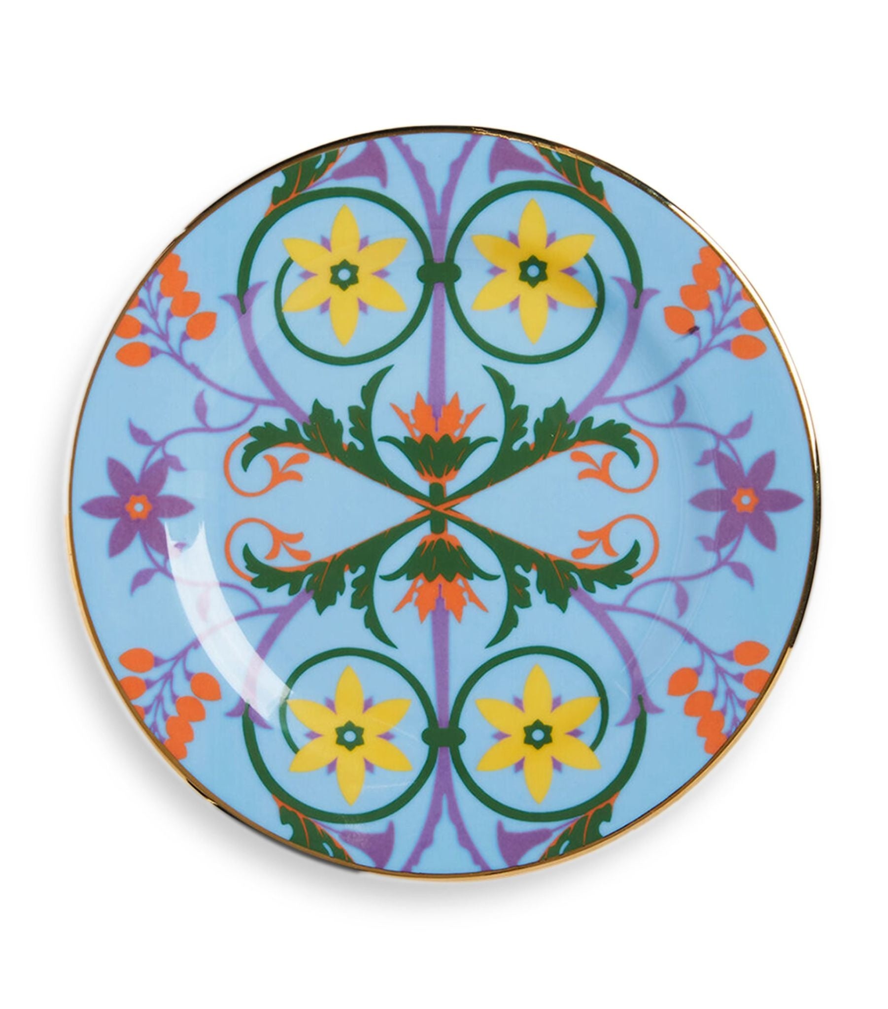 Maison Lipari LA DOUBLE J Dessert Plates Set of 2 | Porcelain | Stella Alpina Turquoise | 20x20 cm  LA DOUBLE J.