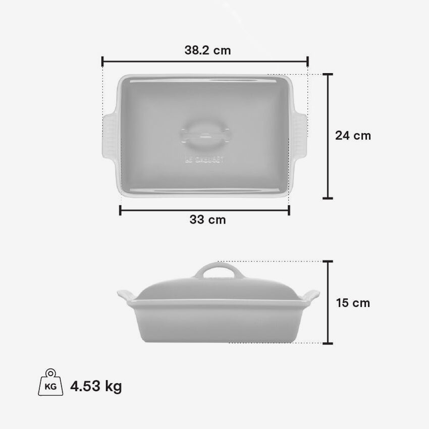 Le Creuset | Casserole Rectangulaire Heritage de 3.8 L