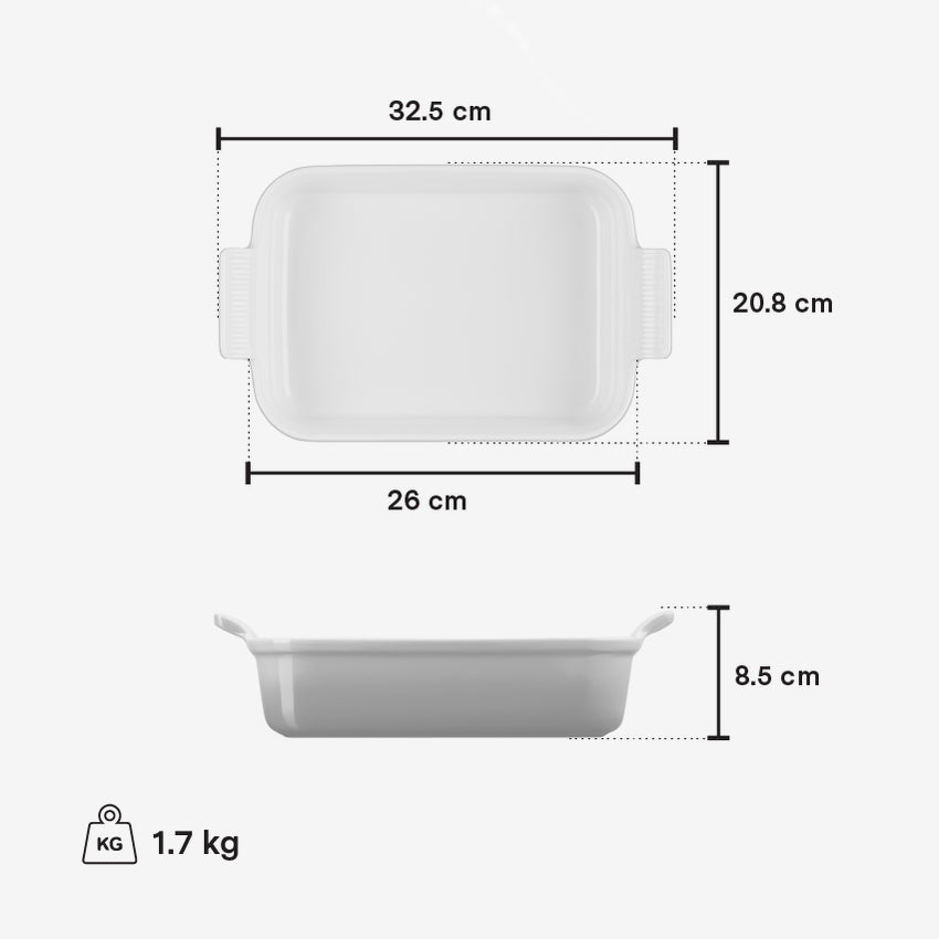 Le Creuset | Plat Rectangulaire en Grès Héritage