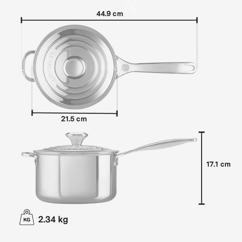Le Creuset | Stainless Steel Saucepan with Lid