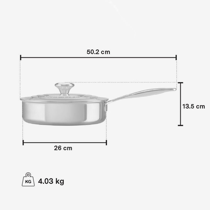 Le Creuset | Sauteuse en Acier Inoxydable