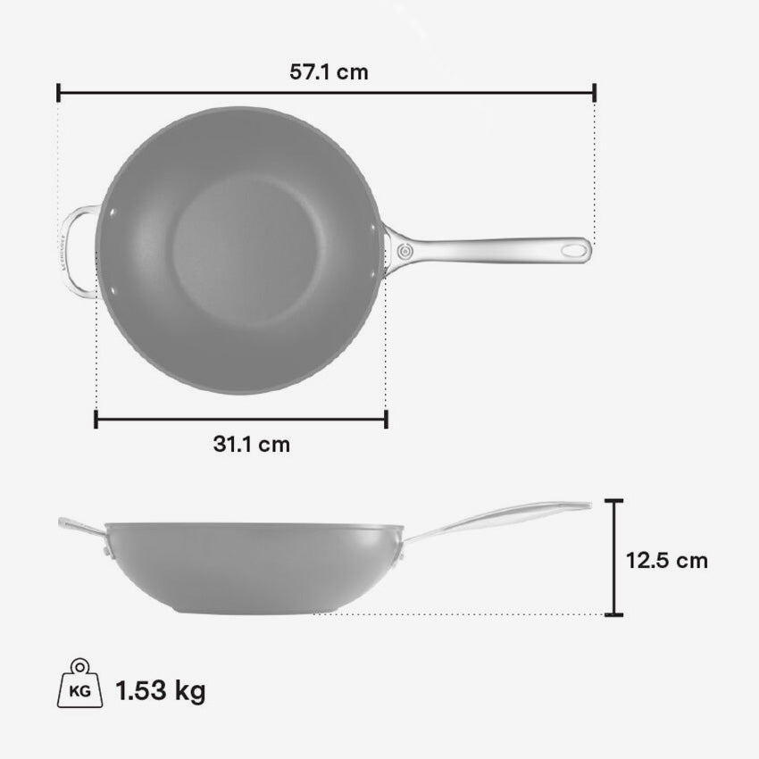 Le Creuset | Toughened Nonstick Pro Stir Fry Pan - 30 cm