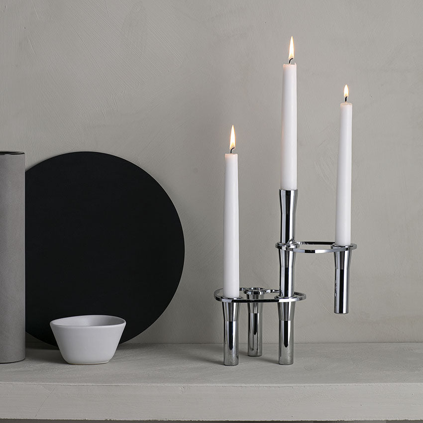 Lind DNA | Metal Steel Curve Candle Holders Gift Set