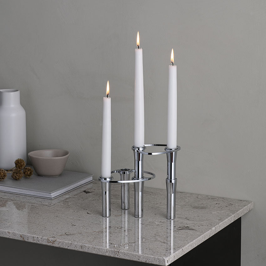 Lind DNA | Metal Steel Curve Candle Holders Gift Set