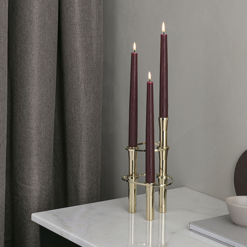 Lind DNA | Gold-Plated Curve Candle Holders Gift Set