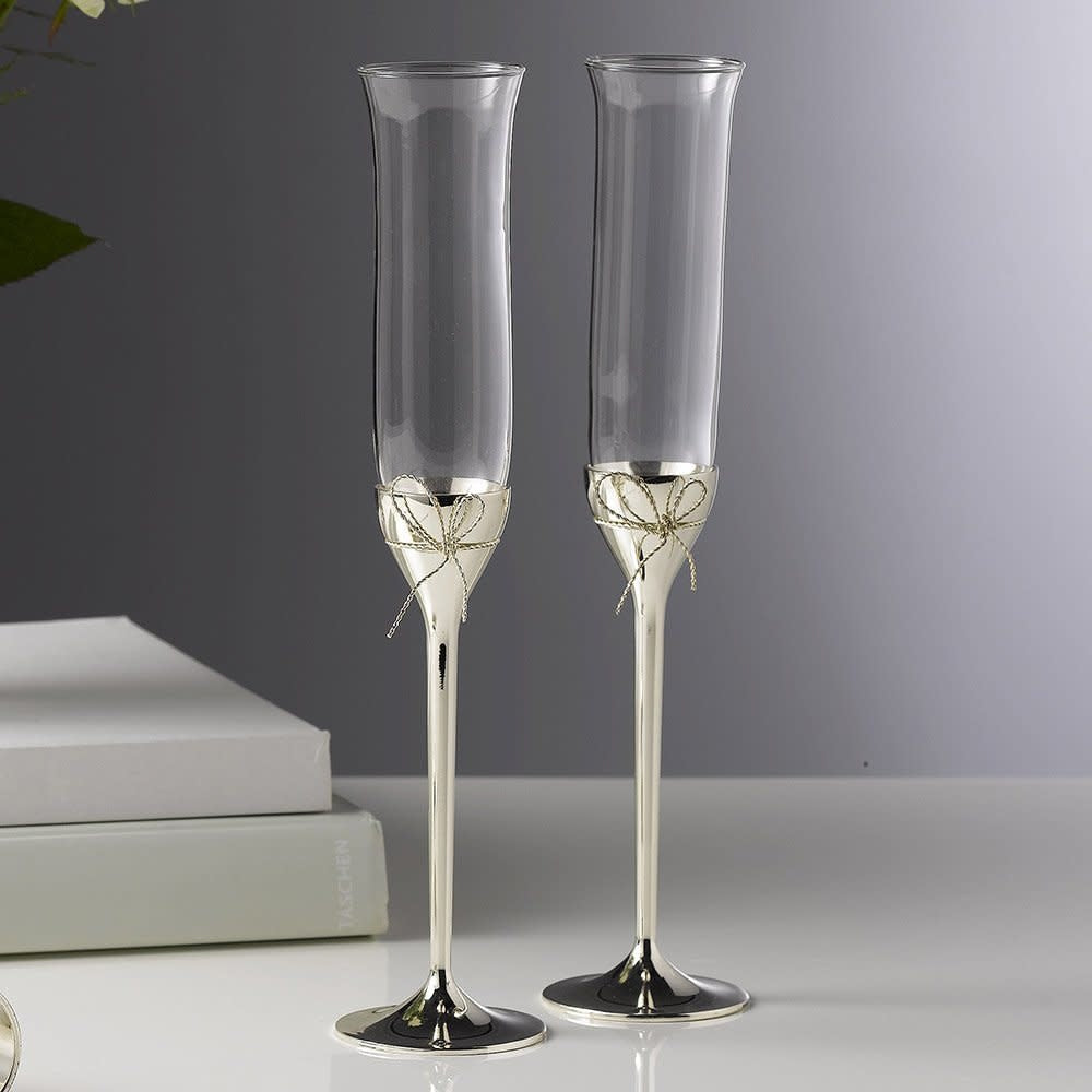 Maison Lipari Vera Wang Love Knots Toasting Flute Pair  WEDGWOOD.