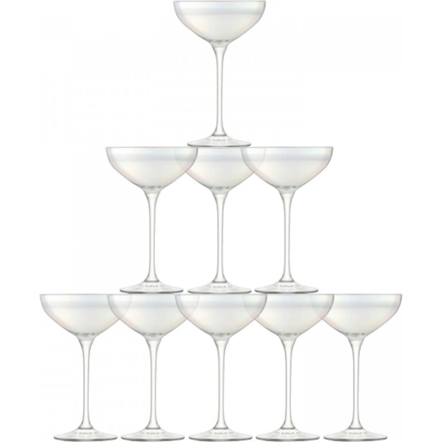 Maison Lipari Tower Champagne Mother Of Pearl Set Of 10  LSA.