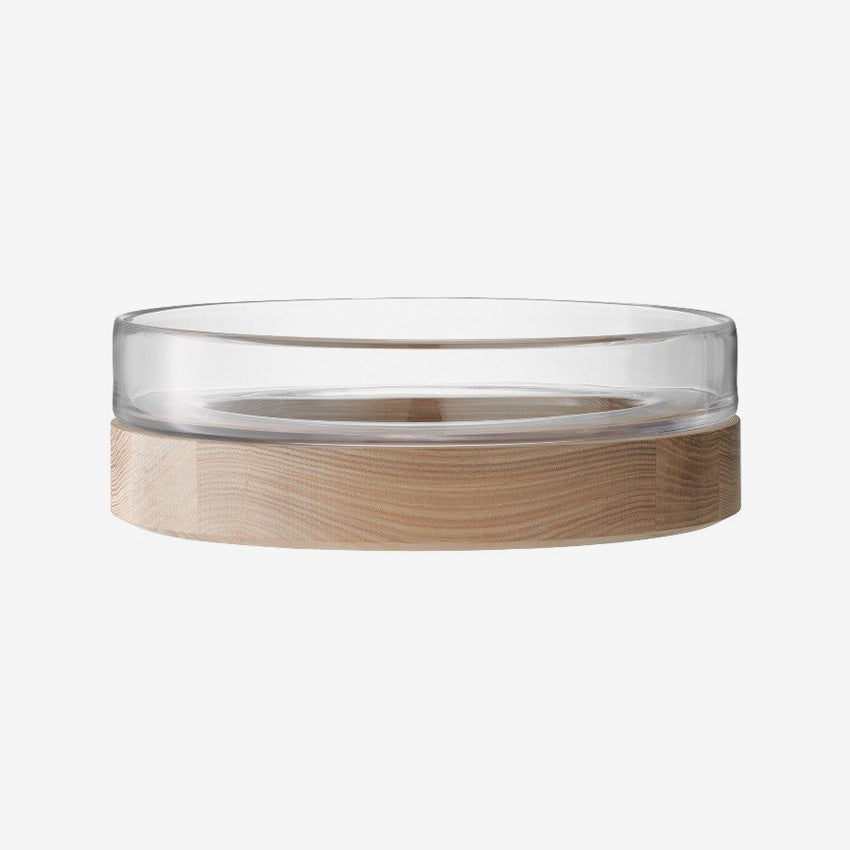 Lsa | Lotta Bowl With Ash Base - Clear (bol avec base en frêne)