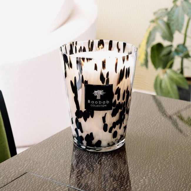 Maison Lipari Black Pearls Scented Candle  BAOBAB COLLECTION.