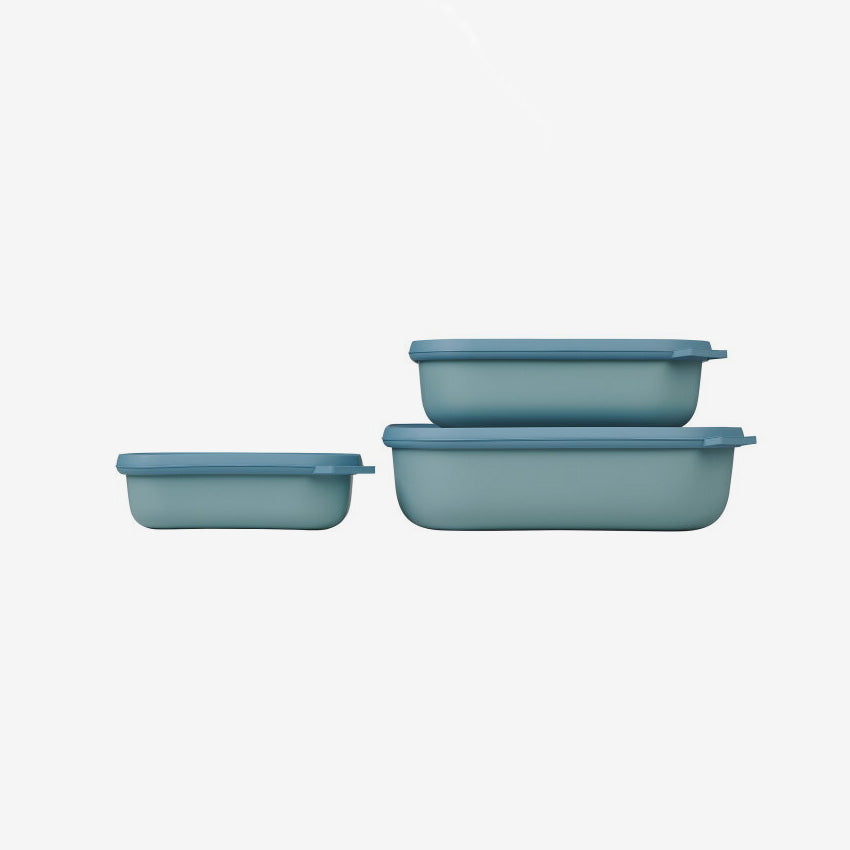 Mepal | Cirqula Multi-Bowls 3PC/ST Rect Shallow