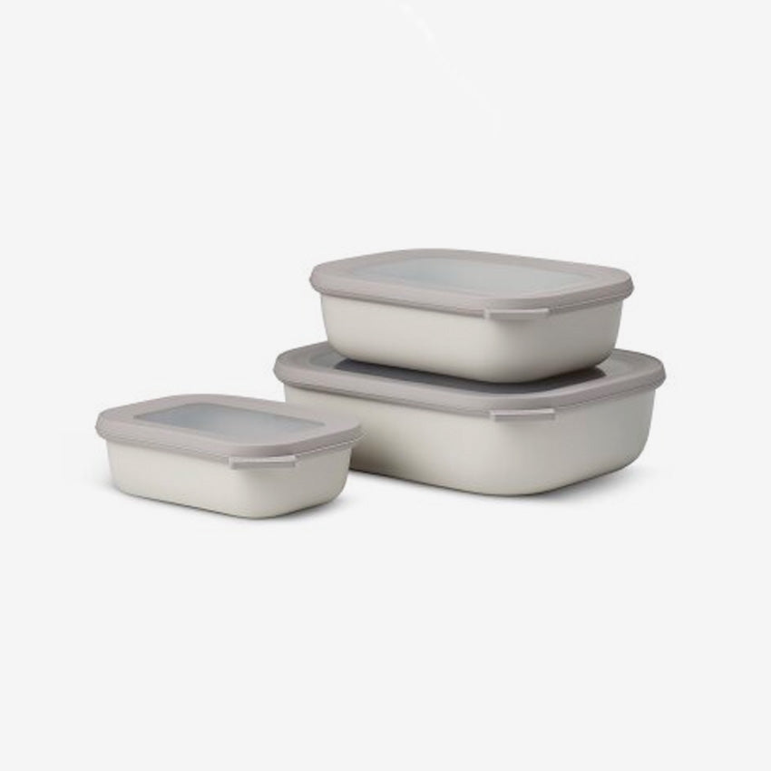 Mepal | Cirqula Multi-Bowls 3PC/ST Rect Shallow