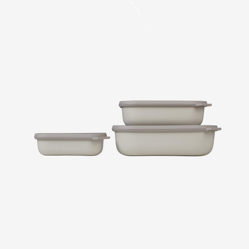 Mepal | Cirqula Multi-Bowls 3PC/ST Rect Shallow