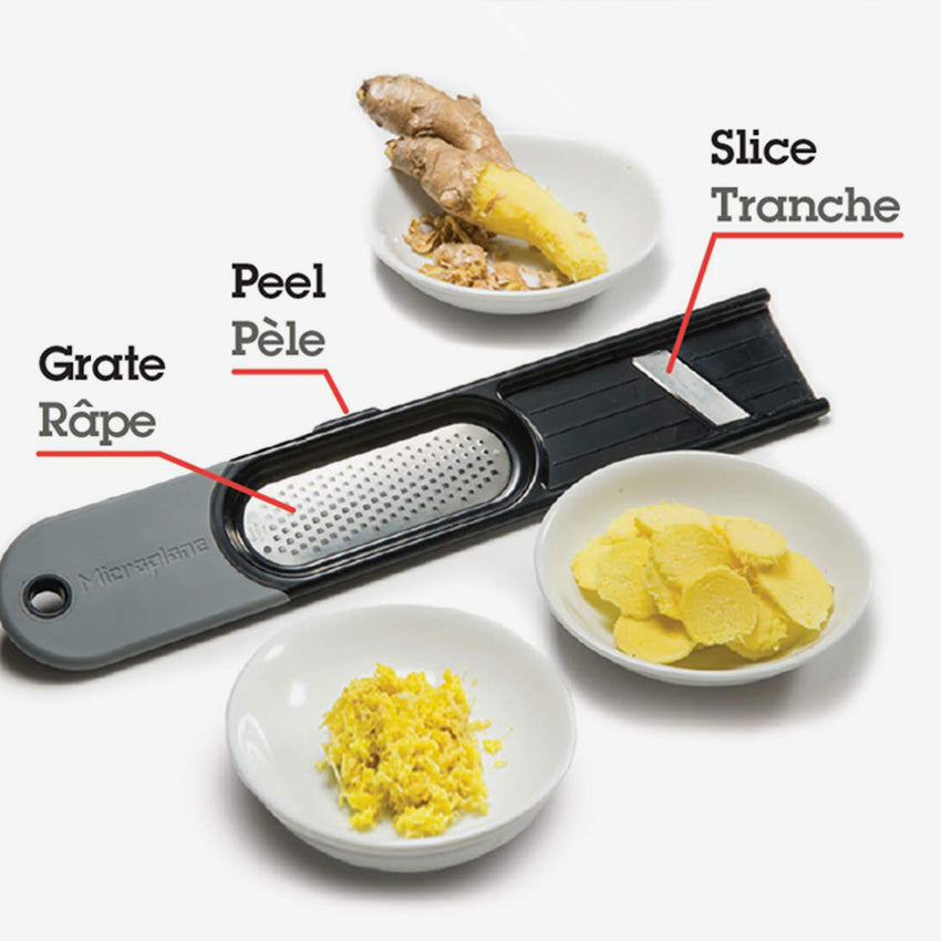 Microplane | Specialty Ginger Tool Grey & Black