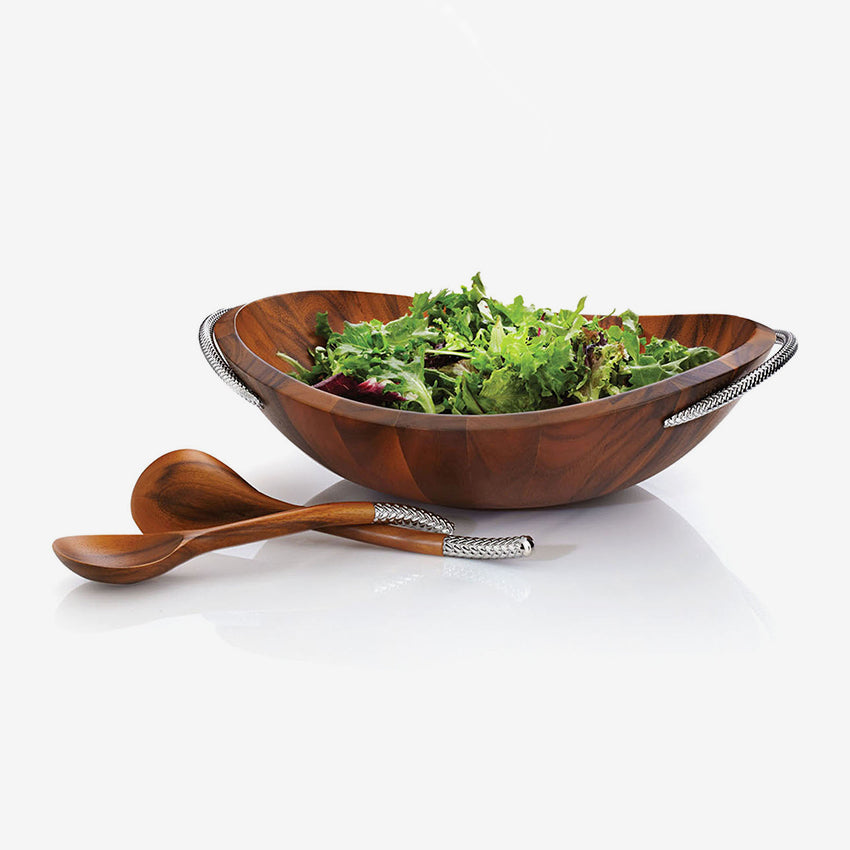 Nambé | Braid Salad Bowl With Servers