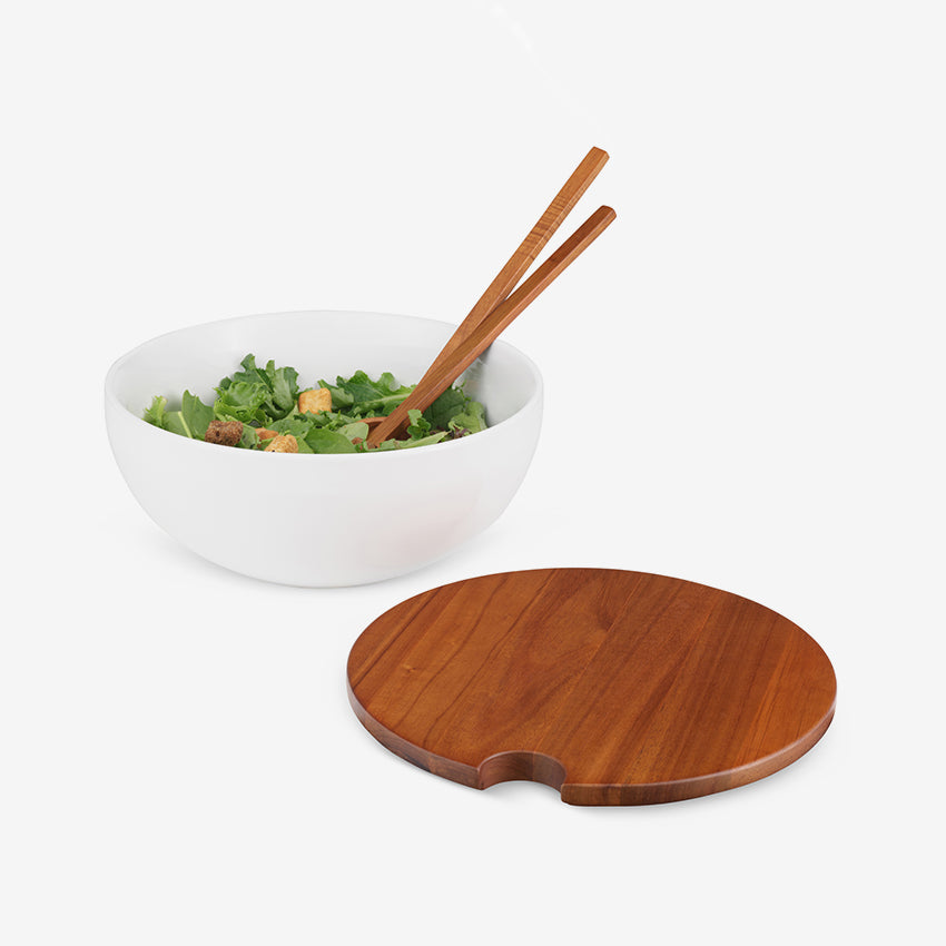 Nambé | Duets Salad Bowl With Lid & Servers