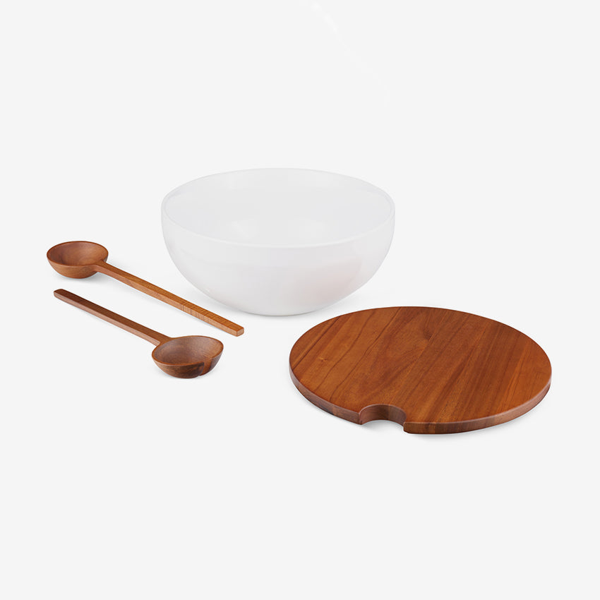 Nambé | Duets Salad Bowl With Lid & Servers