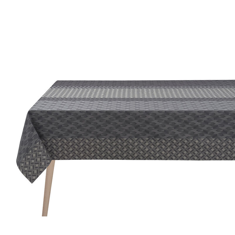 Le Jacquard Français | Caractère Coated Tablecloth - Grey