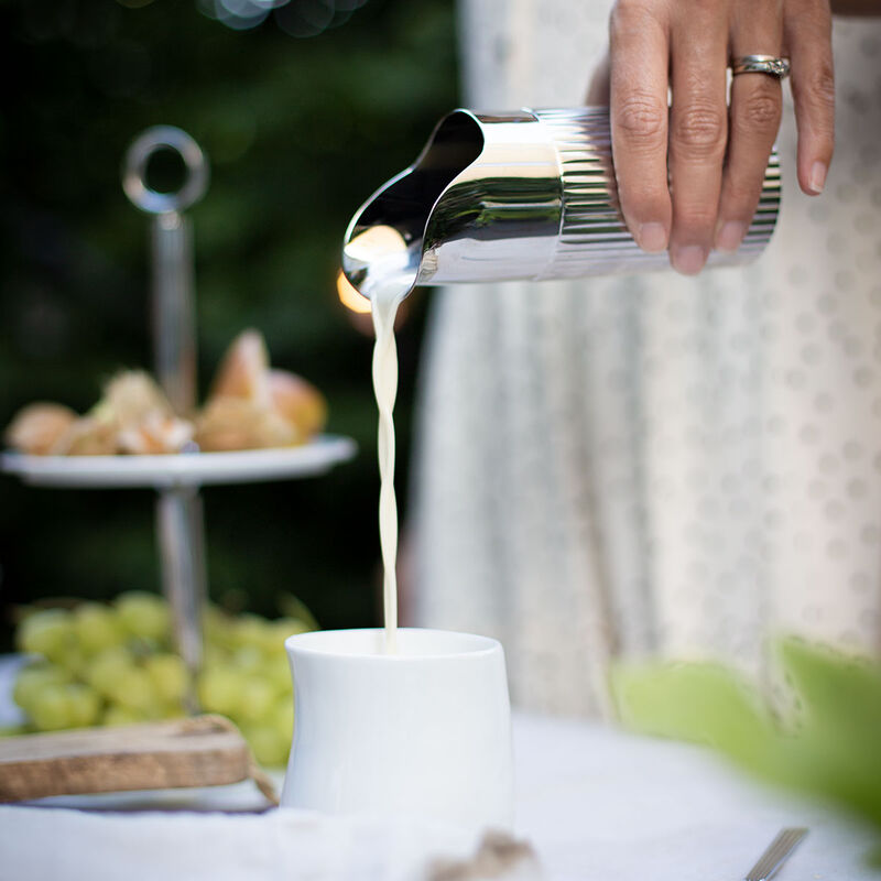 Maison Lipari Bernadotte Creamer & Milk Jug in Polished Stainless Steel  GEORG JENSEN.