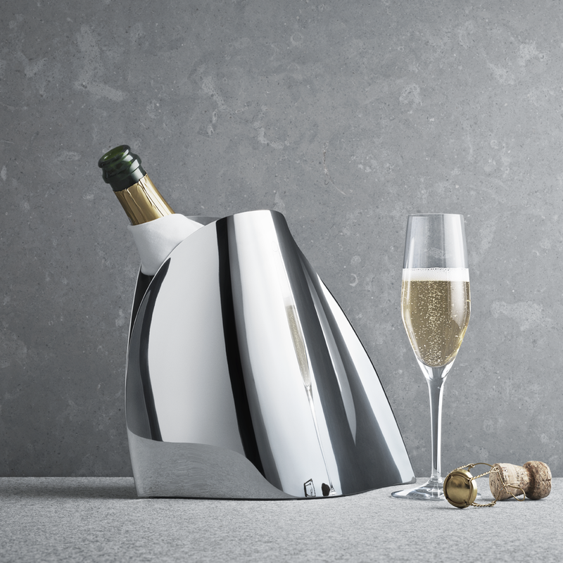 Maison Lipari Indulgence Champagne Cooler in Polished Stainless Steel  GEORG JENSEN.