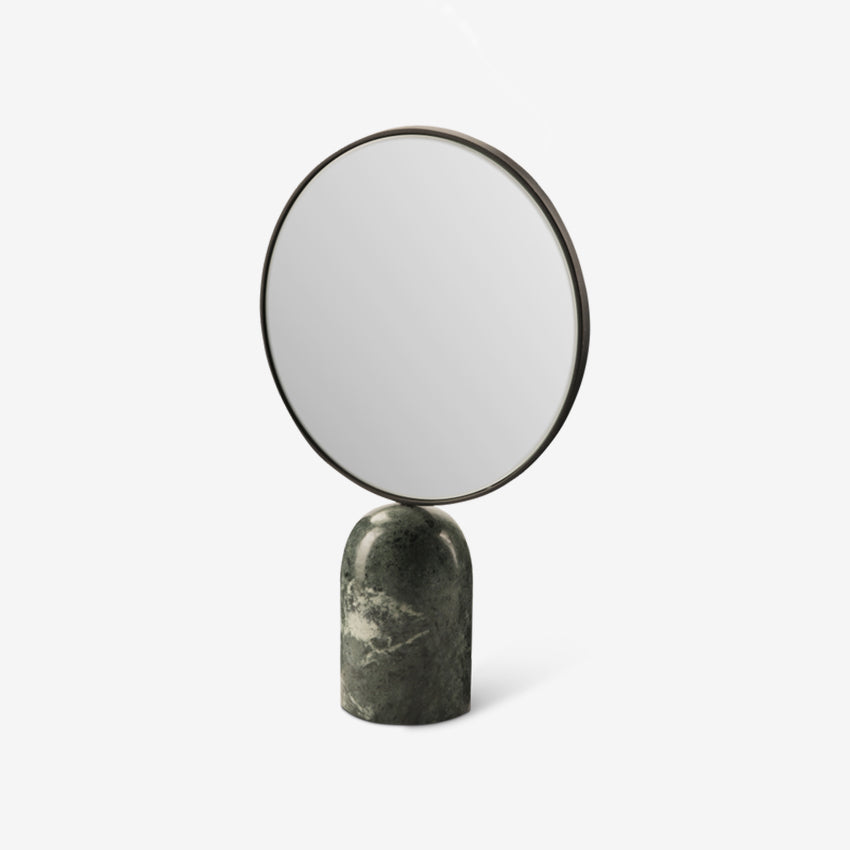 Polspotten | Round Mirror with Marble Base