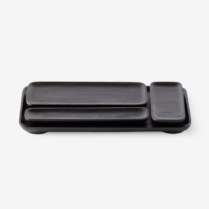 Polspotten | Planki Tray Black (Set of 4)