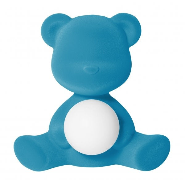 Maison Lipari Teddy Girl Lamp Velvet Finish with Rechargeable Led Light Blue  QEEBOO.