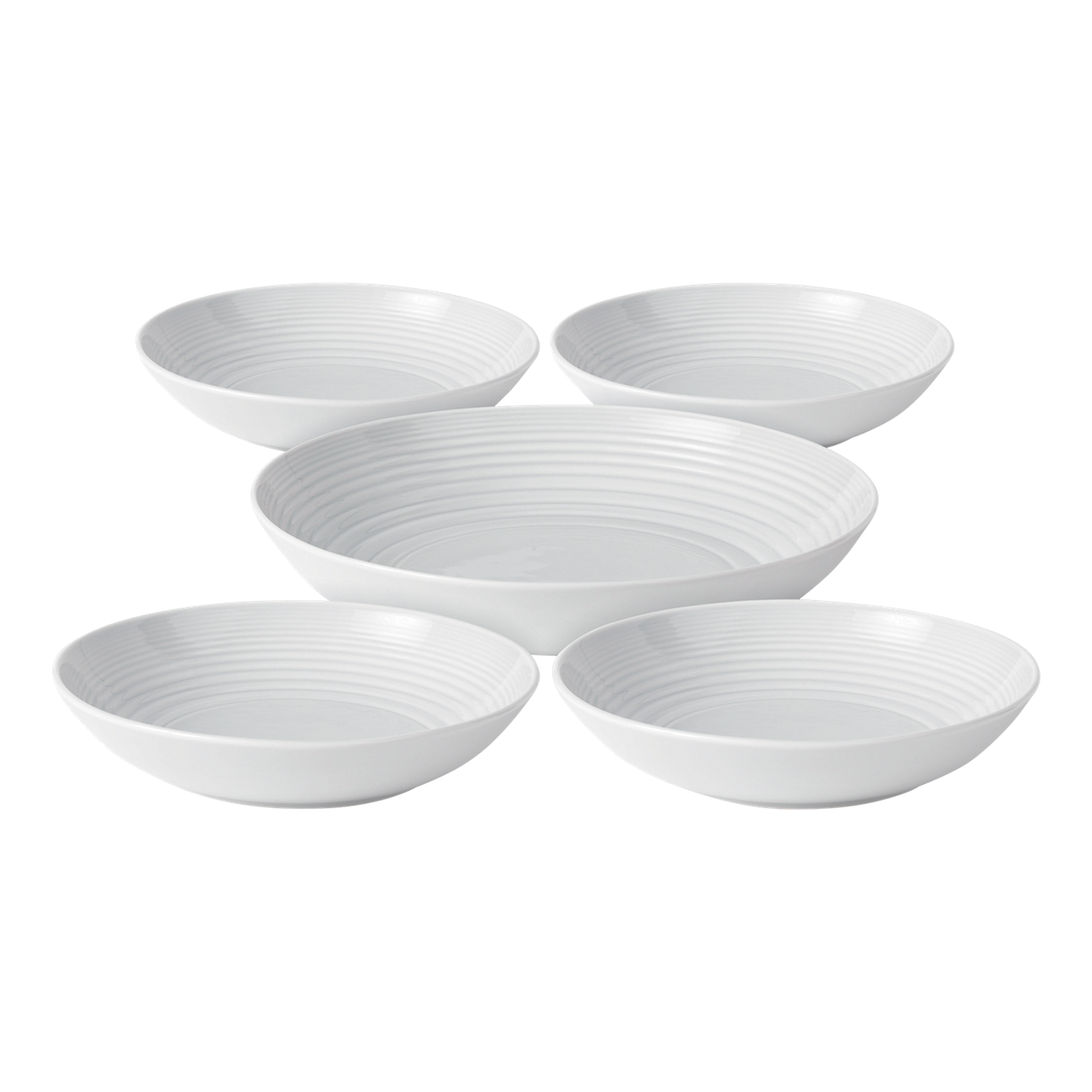 Maison Lipari Maze White 5-Piece Pasta Set  ROYAL DOULTON.