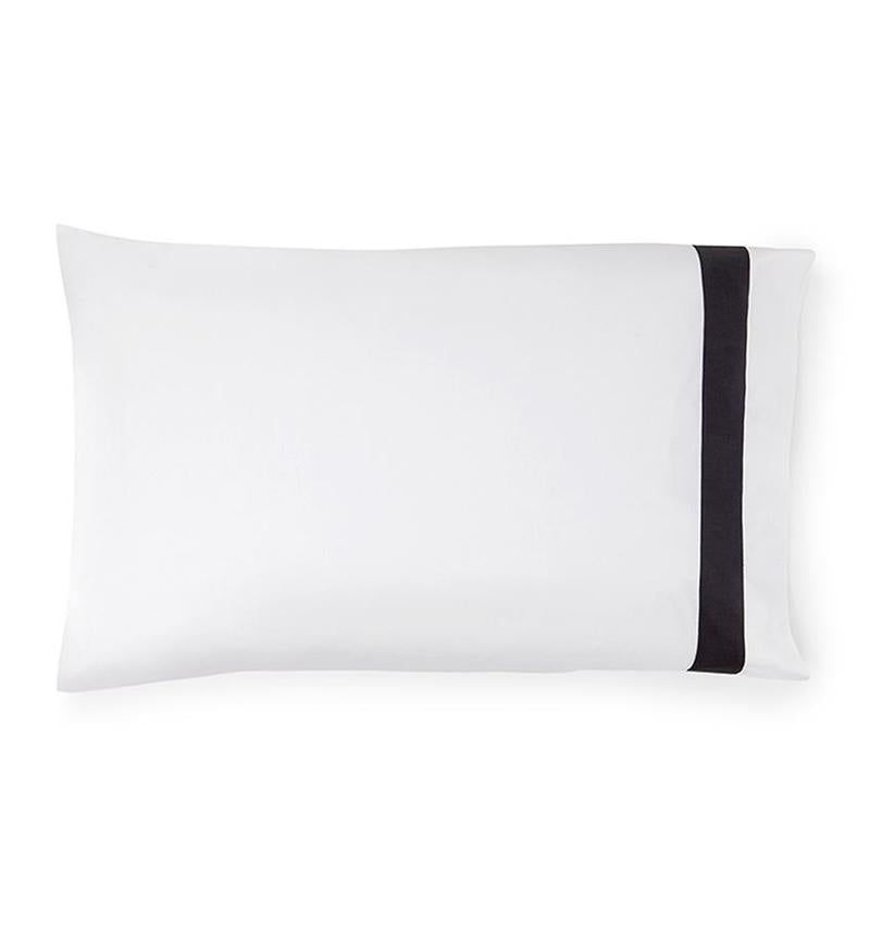 Maison Lipari Orlo King Pillowcase 22X42 Wht/Charcoal  SFERRA.