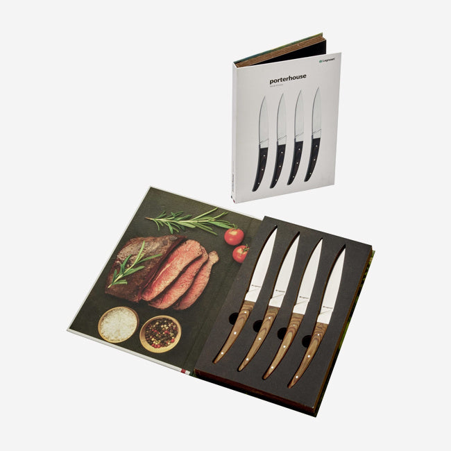 Maison Lipari Porterhouse Set of 4 Steak Knives Light  LEGNOART.