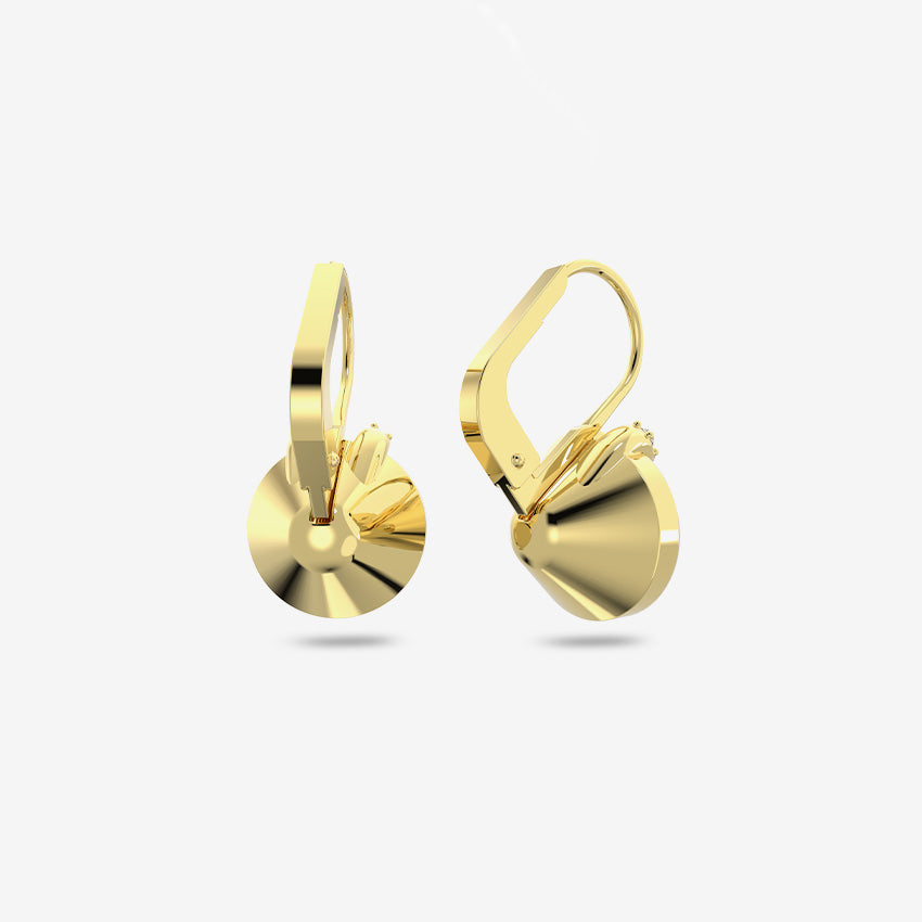 Swarovski | Bella V Round-Cut Gold-Plated Drop Earrings
