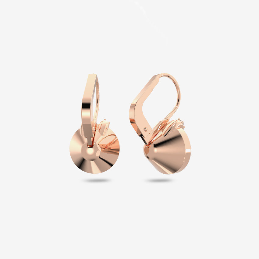 Swarovski | Bella V Round-Cut Gold-Plated Drop Earrings
