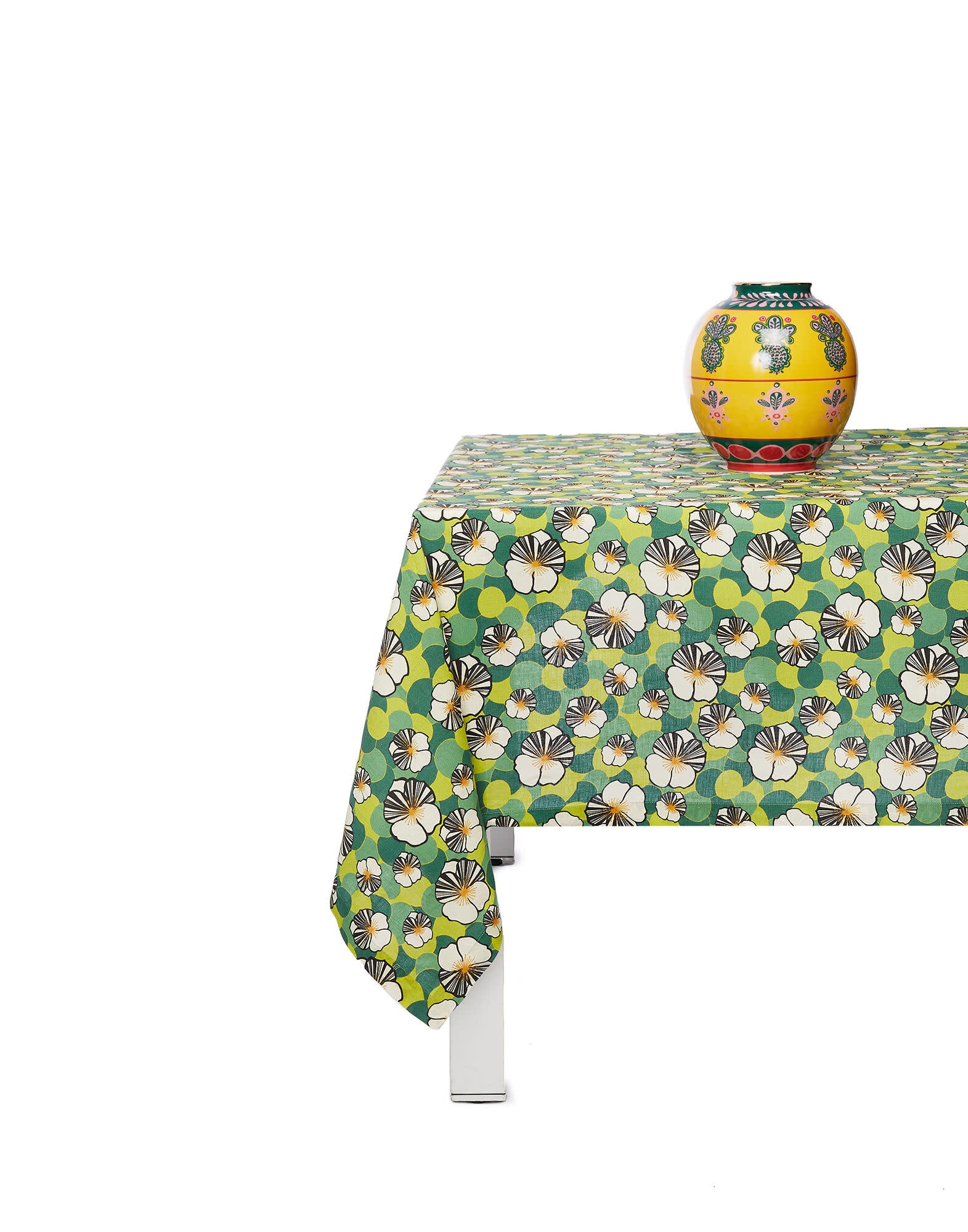 Maison Lipari LA DOUBLE J Medium Tablecloth | Linen | Ninfea | 180x280 cm  LA DOUBLE J.