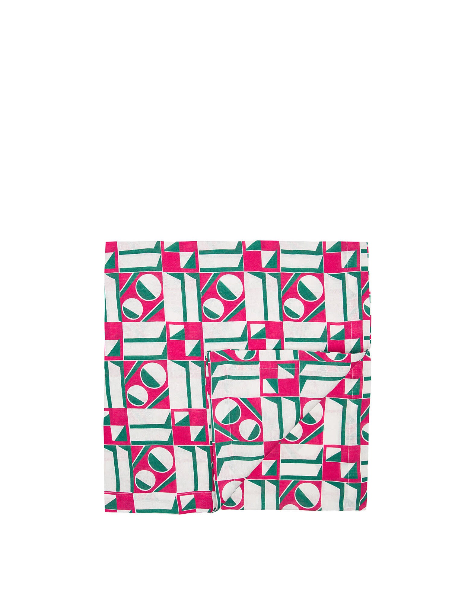 Maison Lipari LA DOUBLE J Large Tablecloth | Linen | Geometrico Rosa | 180x350 cm  LA DOUBLE J.