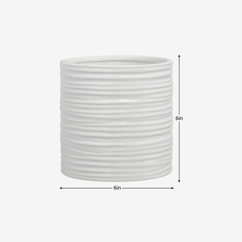 Torre & Tagus | Ripple Ceramic Cylinder Vase
