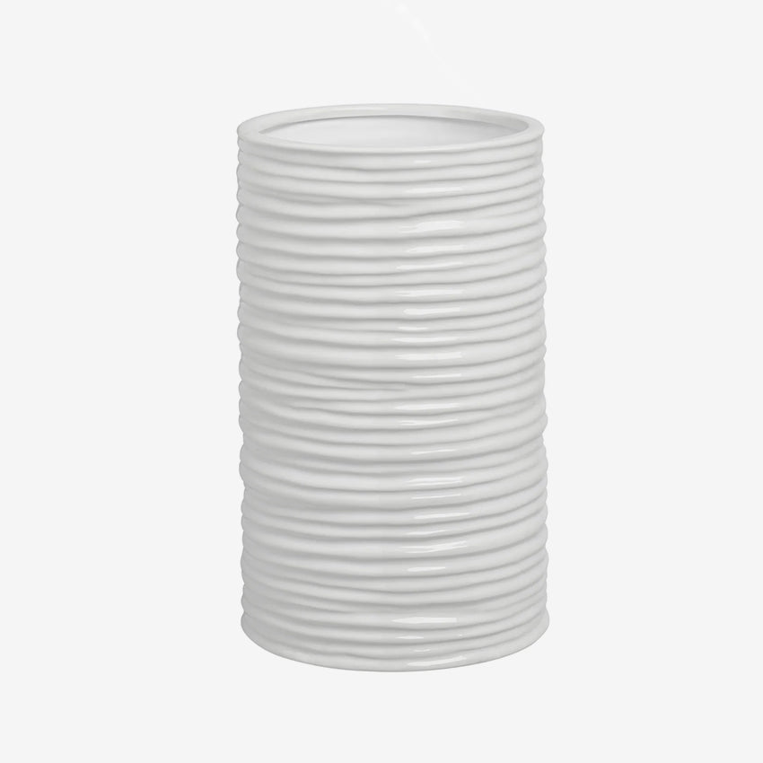 Torre & Tagus | Ripple Ceramic Cylinder Vase