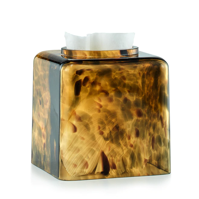 Maison Lipari Tortoise Shell Tissue Cover in Golden Brown  LABRAZEL.
