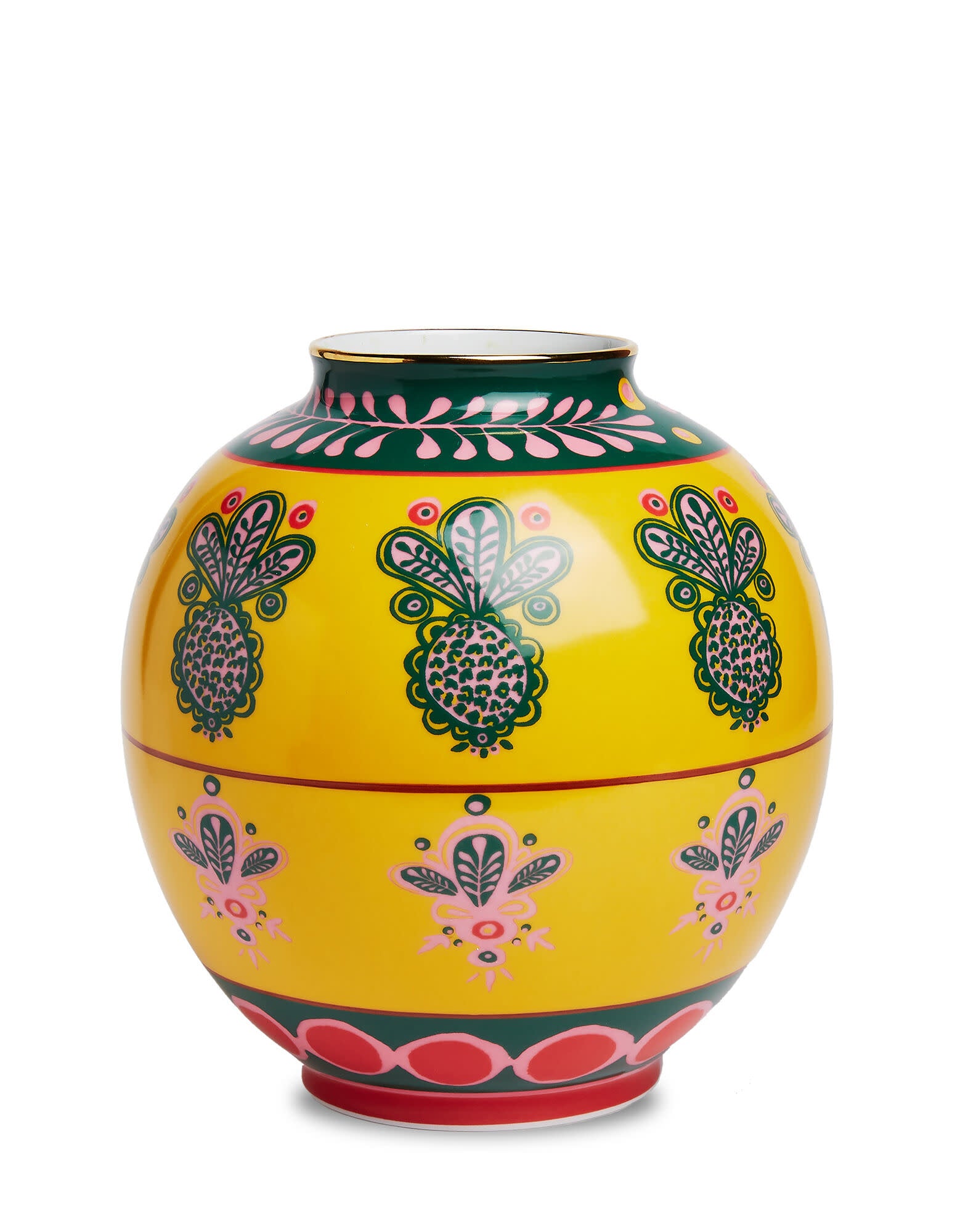 Maison Lipari LA DOUBLE J Bubble Vase | Porcelain | Pineapple Giallo | 21.5x23 cm  LA DOUBLE J.