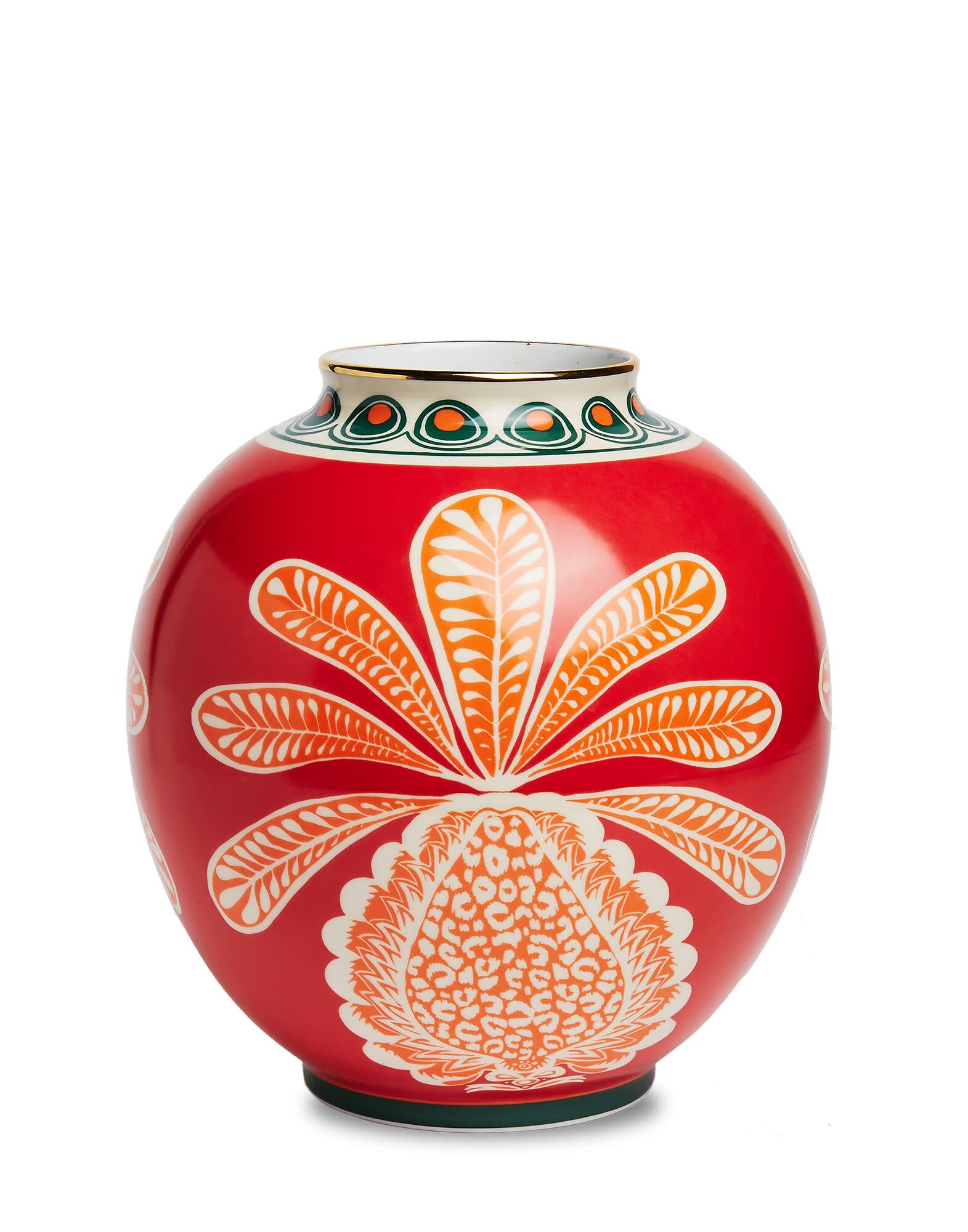 Maison Lipari LA DOUBLE J Bubble Vase | Porcelain | Big Pineapple Bordeaux | 21.5x23 cm  LA DOUBLE J.