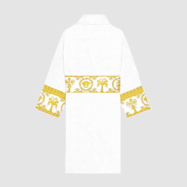 Maison Lipari I Love Baroque Bathrobe - White & Gold  VERSACE HOME.