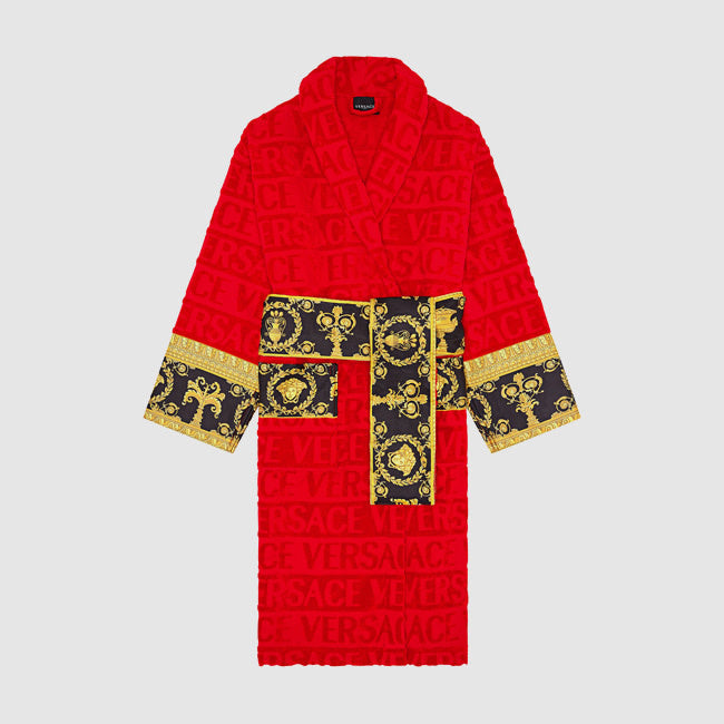 Maison Lipari I Love Baroque Bathrobe - Red & Gold  VERSACE HOME.