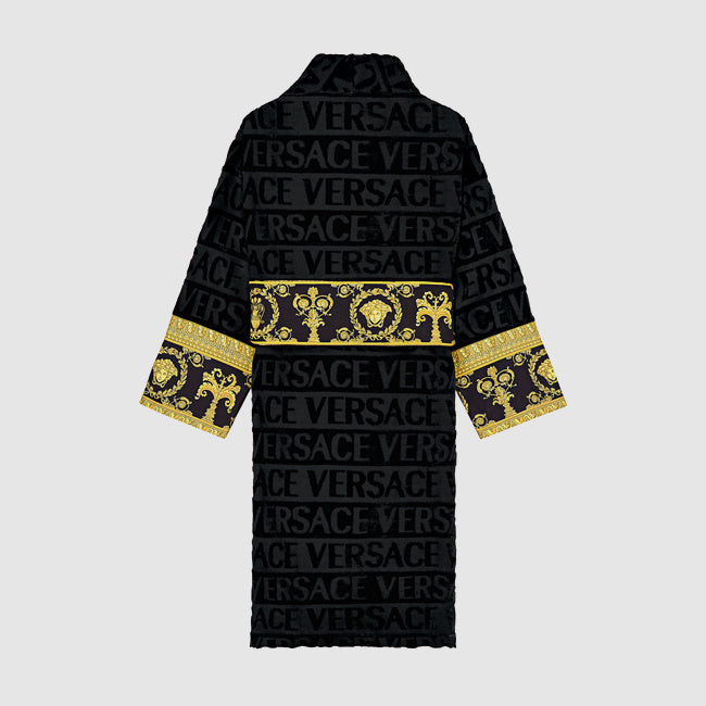 Maison Lipari I Love Baroque Bathrobe - Black & Gold  VERSACE HOME.