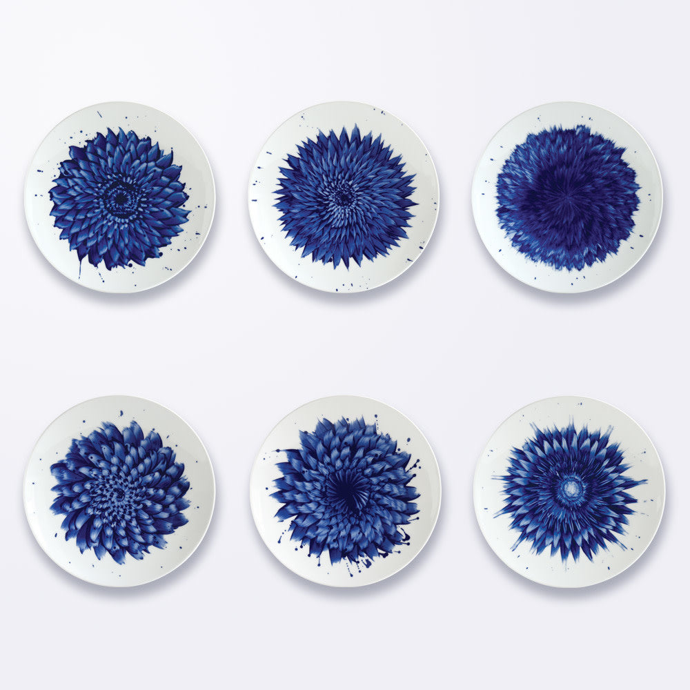 Maison Lipari In Bloom Set Of 6 Assorted Coupe Salad Plates-8.5In  BERNARDAUD.